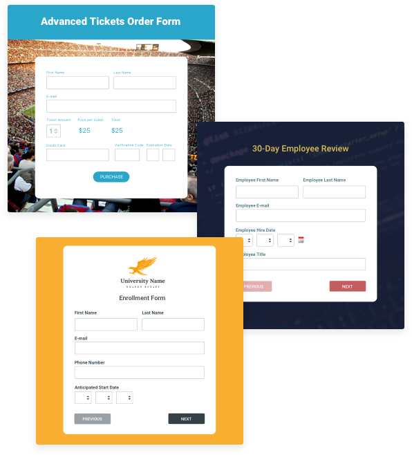 Browse over a hundred online form templates